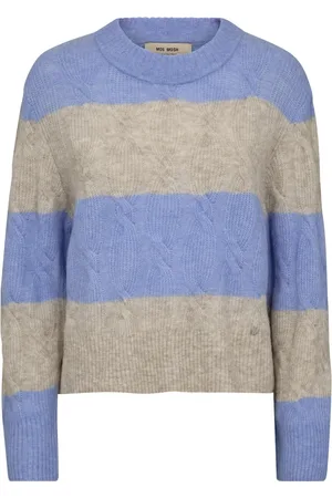 Mos Mosh Strik, Dame, Flerfarvet, XS, Uld, Blød Strik Trøje Hydrangea Stil