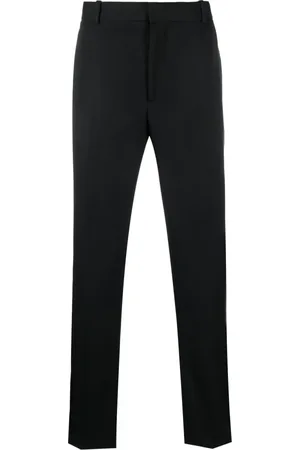 Alexander McQueen Bukser, Herre, Sort, L, Bomuld, Sorte silkepanel skræddersyede bukser
