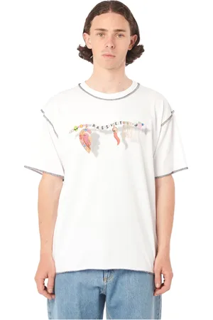 Rassvet Top, Herre, Hvid, L, Bomuld, Logo Print T-shirt Strik