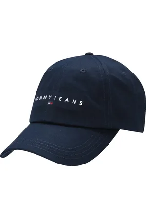 Tommy Hilfiger Tilbehør, Dame, Blå, ONE SIZE, Bomuld, Lineær Logo 6 Panel Kasket