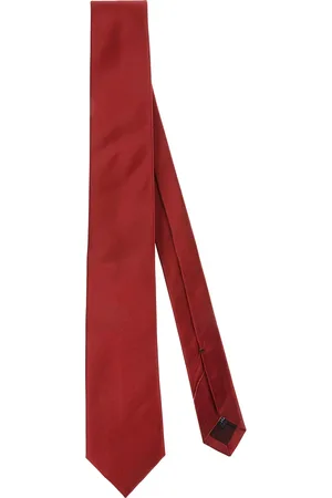 Errico Formicola Tilbehør, Herre, Rød, ONE SIZE, Håndsyet Skræddersyet Slips