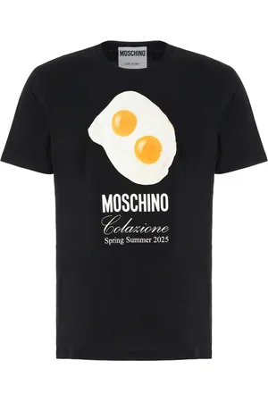 Moschino Top, Herre, Sort, L, Bomuld, Afslappet Bomuld T-Shirt til Mænd