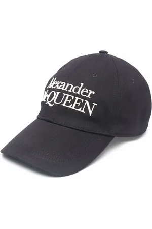 Alexander McQueen Tilbehør, Herre, Sort, S, Bomuld, Broderet Logo Baseball Kasket Sort