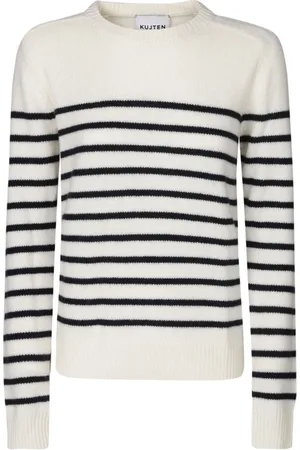 KUJTEN Strik, Dame, Hvid, XL, Cashmere, Kashmir Langærmet Sweater