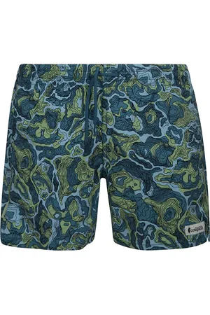 COTOPAXI Badetøj, Herre, Blå, S, Nylon, Grøn Print Badeshorts