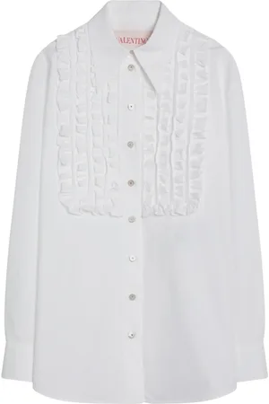 VALENTINO GARAVANI Bluser & Skjorter, Dame, Hvid, XS, Bomuld, Langærmet skjorte