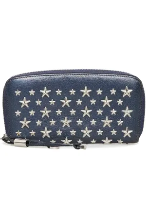 Jimmy Choo Pre-owned, Dame, Blå, ONE SIZE, Tyl, Pre-owned Laeder punge