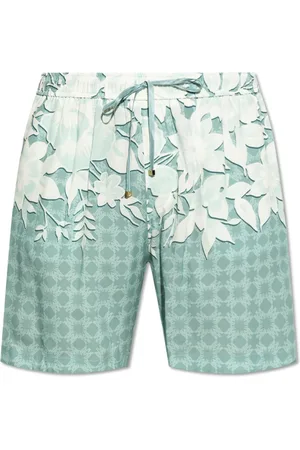 AMIRI Shorts, Herre, Blå, S, Uld, Blomstret print shorts