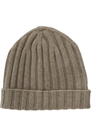 hindustrie Tilbehør, Herre, , ONE SIZE, Cashmere, Kashmir Ribstrikket Beanie Hat i
