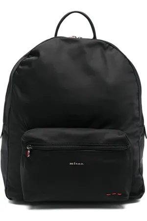 Kiton Taske, Herre, Sort, ONE SIZE, Uld, Sort rygsæk med løkkehåndtag
