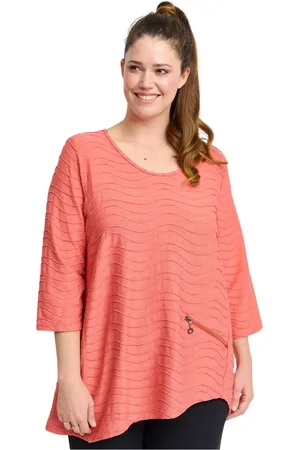 Pont Neuf Bluser & Skjorter, Dame, Rød, L, Tyl, Tabia Bluse med Asymmetrisk Detalje
