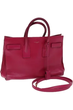 Saint Laurent Pre-owned, Dame, Lyserød, ONE SIZE, Uld, Pre-owned Laeder hndtasker