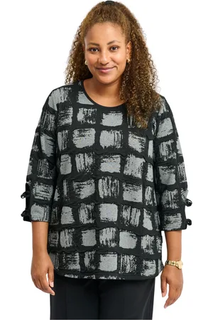 Pont Neuf Bluser & Skjorter, Dame, Sort, L, Polyester, Grafisk Melly Bluse, Moderne Stil
