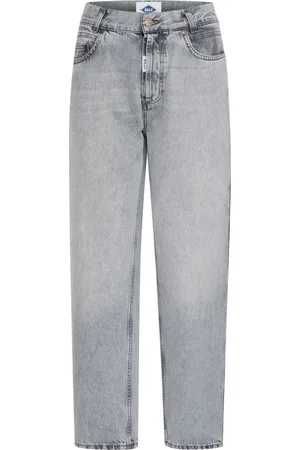 Ball Jeans, Dame, Blå, W28 L30, Denim, Højtaljede afslappede jeans Grå Denim