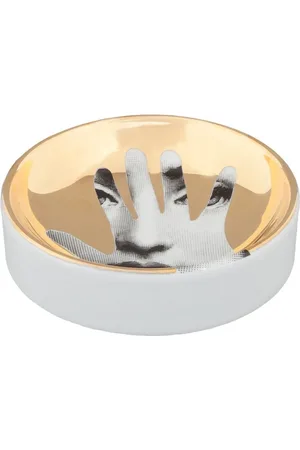 FORNASETTI Home, Dame, Hvid, ONE SIZE, Uld, Operasangerens ansigt dekorativt porcelæn askebæger