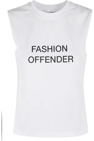 Victoria Beckham Top, Dame, Hvid, S, Uld, Stilfuld Tanktop til Kvinder