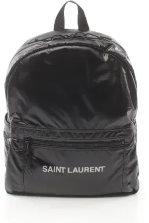 Saint Laurent Pre-owned, Dame, Sort, ONE SIZE, Uld, Pre-owned Canvas rygsaekke