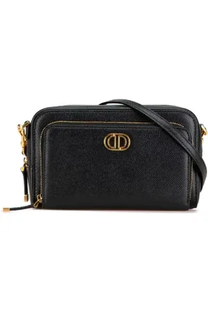 Dior Pre-owned, Dame, Sort, ONE SIZE, Uld, Pre-owned Laeder crossbody-tasker