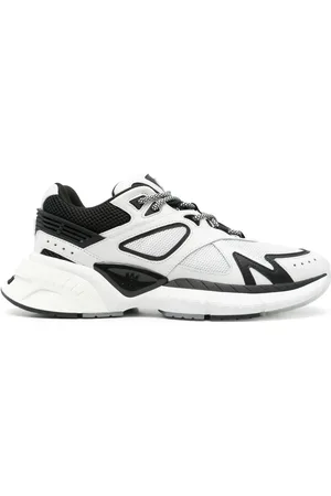 AMIRI Sko, Herre, Sort, 42 EU, Sorte Runner Sneakers med Logo Detaljer
