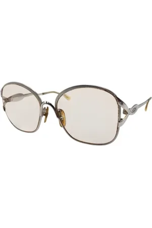 Dior Pre-owned, Dame, Grå, ONE SIZE, Tyl, Pre-owned Metal solbriller