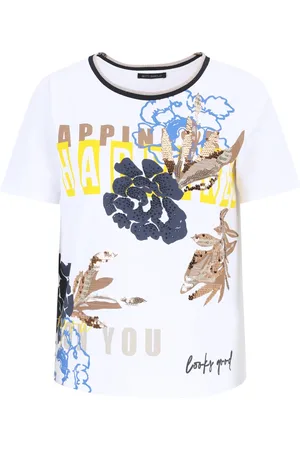 Betty Barclay Top, Dame, Hvid, 3XL, Casual Skjorte med Paillet Pynt