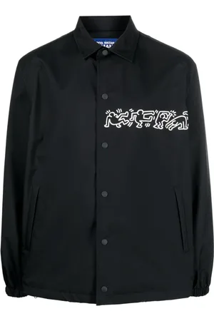 JUNYA WATANABE Jakke, Herre, Sort, S, Grafisk Print Skjortejakke Sort
