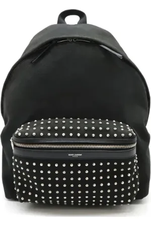 Saint Laurent Pre-owned, Dame, Sort, ONE SIZE, Tyl, Pre-owned Canvas rygsaekke