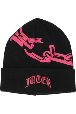 IUTER Tilbehør, unisex, Sort, ONE SIZE, Uld, Sort Kæde Beanie Hat