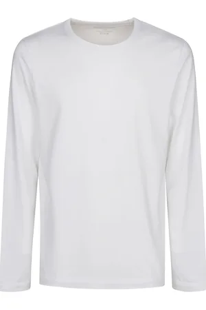 Majestic Top, Herre, Hvid, S, Bomuld, Bomuld Langærmet T-shirt