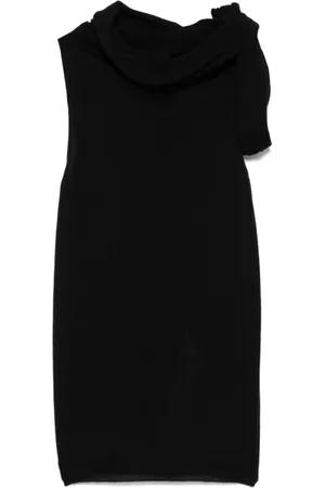 Rick Owens Top, Dame, Sort, L, Sort Cowl Neck Ærmeløs Top
