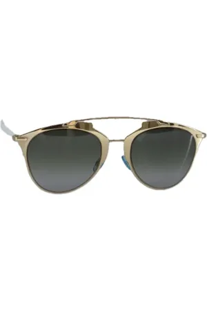 Dior Pre-owned, Dame, Gul, ONE SIZE, Uld, Pre-owned Plast solbriller
