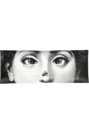 FORNASETTI Home, Dame, Sort, ONE SIZE, Hånddekoreret Porcelænsbakke, Tema e Variazioni Serie