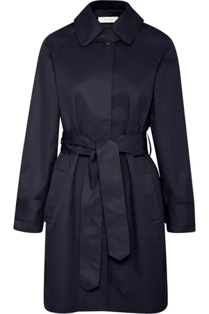 INWEAR Frakke, Dame, Blå, L, Marineblå Frakke med Bælte