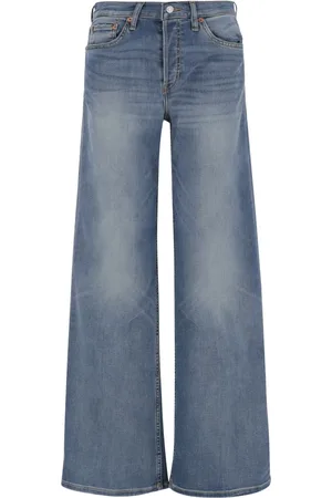 RE/DONE Jeans, Dame, Blå, W25, Denim, Brede Ben Denim Jeans