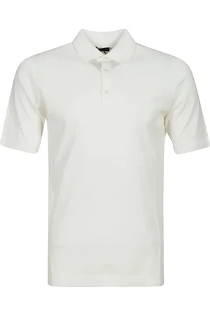 hindustrie Top, Herre, Hvid, L, Bomuld, Hvid Bomuldspolo med Tre Knapper