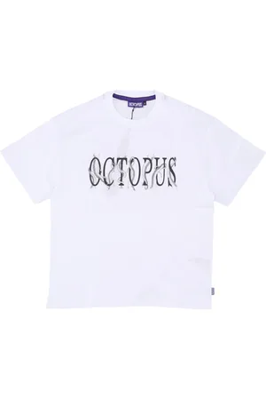 Octopus Top, Herre, Hvid, L, Bomuld, Tentakler Logo Tee Hvid