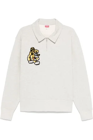 Kenzo Sweathshirts & Hoodies, Herre, Grå, L, Bomuld, Grå sweater med `Verdy MARKET`-broderi