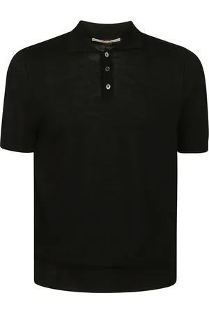 hindustrie Top, Herre, Sort, 3XL, Bomuld, Sort Polo Skjorte med Knapper og Krave