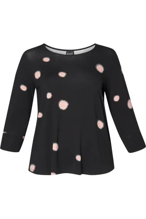Pont Neuf Bluser & Skjorter, Dame, Sort, XS, Polkaprikket bluse til hverdagens elegance
