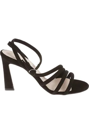 ANNA F. Sko, Dame, Brun, 39 EU, Sandal i ruskind med ankelrem