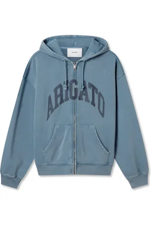 Axel Arigato Sweathshirts & Hoodies, Herre, Blå, L, Bomuld, Link Zip-Up Hoodie