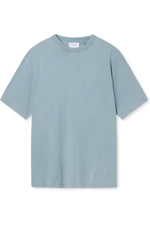 Axel Arigato Top, Herre, Blå, L, Bomuld, Typo Sommer T-Shirt