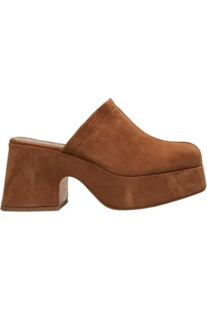Curiosité Sko, Dame, Brun, 37 EU, Brun Ruskind Blokhæl Pumps