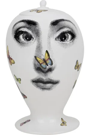 FORNASETTI Home, Dame, Hvid, ONE SIZE, Ikonisk Lina Cavalieri Inspireret Keramikvase