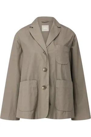 KILTIE Jakke, Dame, Grøn, L, Bomuld, Bomuld Blazer med Frontlommer