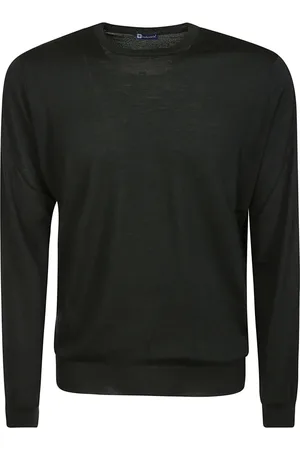 hindustrie Strik, Herre, Grøn, 4XL, Uld, Grøn Merino Uld Crewneck Sweater