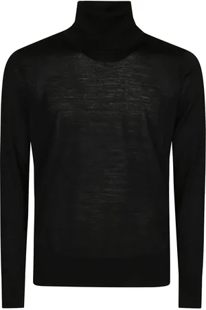 hindustrie Strik, Herre, Sort, L, Uld, Højhalset sweater