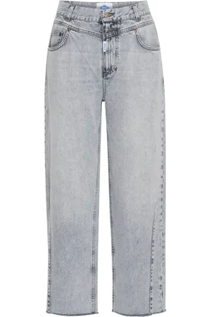 Ball Jeans, Dame, Blå, W30 L32, Denim, Grå Denim Bukser med buede ben