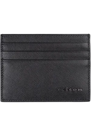 Kiton Tilbehør, Herre, Sort, ONE SIZE, Uld, Sort Læder Skuldertaske