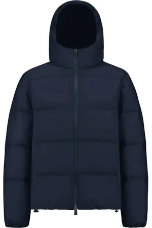 HERNO Jakke, Herre, Blå, M, Polyester, Impact Hooded Zip-Up Puffer Jakke